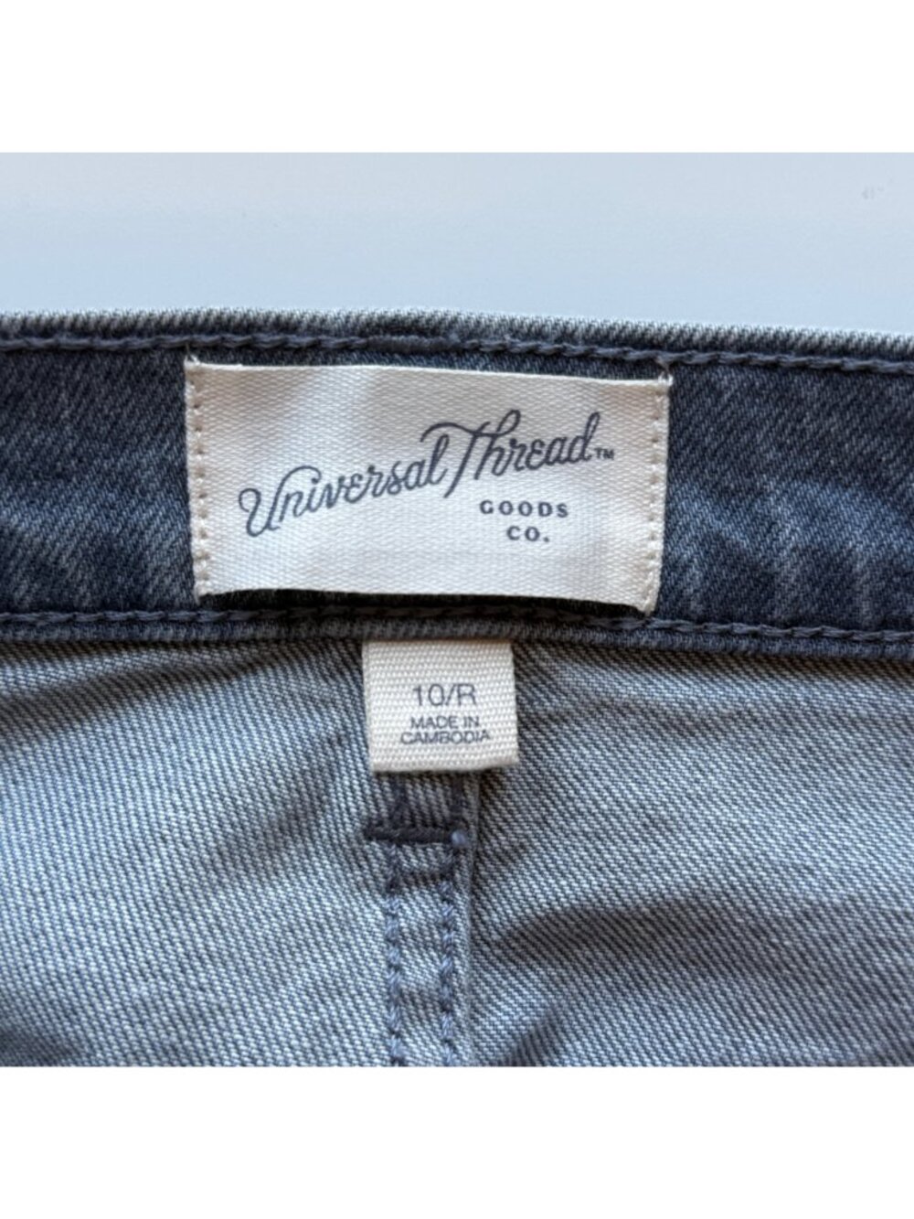 Universal Thread Womens Denim Midi Skirt Size 10R Classic Blue Split Hem - Picture 5 of 10